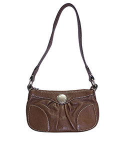 Shoulder Bag, Leather, Brown, 2*